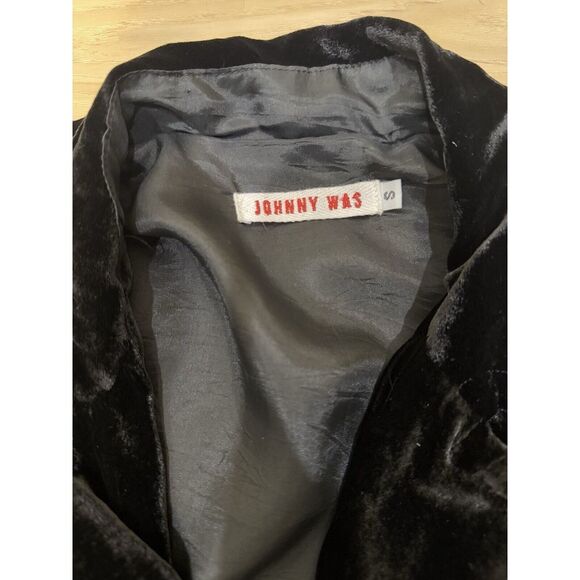 Johnny Was | Black Velvet Style Jacket | Size S - Picture 3 of 10